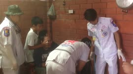 Teenager screams in pain after slicing off fingers in a meat grinder