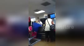 Newsflare Edit - Drama at LaGuardia Airport Gate B- Passengers missed their flight!