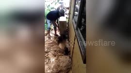 Newsflare Edit - Puppies rescued after four days trapped under flooded building