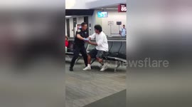 Newsflare Edit - Sanfransisco airport police takedown (pt1) (non graphic)