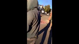 Flames burst out of manhole cover in Sheffield city center