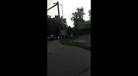 Truck got stuck undwr the bridge