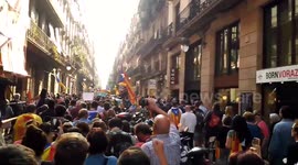 Catalans take to the streets to celebrate the independence