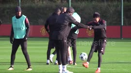 All fun and games at United training