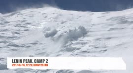 Lenin Peak avalanche 2017 HD