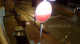 Burglar knocks himself out