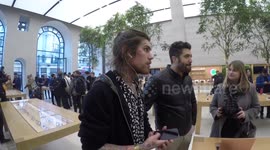 CLEAN VERSION: Marco Pierre White Jr first in line for new iPhone - but it doesn't work!