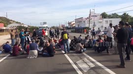 Catalans block highway to protest