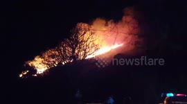 Fire sparked by stray firework in St Agnes, Cornwall