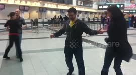 Impromptu West Coast Swing Dancing at Liszt Ferenc Airport Budapest