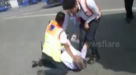 Airline staff assault passenger on airport tarmac