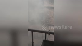 Newsflare Edit - Major fire breaks out in Paris shop injuring nine