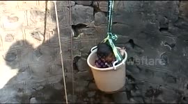 Girl, 3, rescued from deep well in India