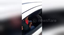 Newsflare Edit - Mumbai cops tow car with woman breastfeeding baby inside