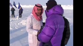 Unecspected meeting at the North Pole