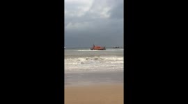 New RNLI lifeboat shows off by doing 360 turns at sea