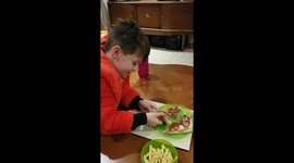 Boy tries sardines for the 1st time