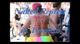 Naked Protest in Toronto
