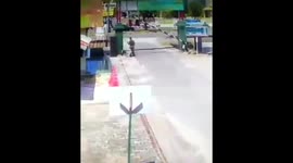 A hearing impaired was hit by train recorded cctv army headquarters