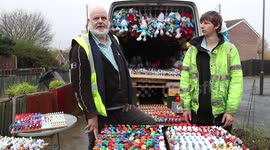 Father and son have spent four years building the world's largest collection of Smurf memorabilia