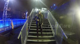 Lizzie Cundy Arrives At The Tower Of London Ice Rink