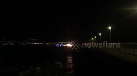 Fire In Boat Yard On The Beach Road To Portland Dorset - Video 2