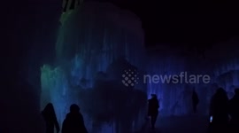 Color Changing Christmas Ice Castle