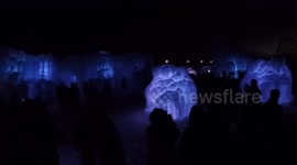 Colorful Christmas Ice Castle