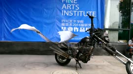 Man Designs Ghoulish Flying Motorcycle