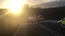Twelve injured in crash on A38 in Cornwall, UK