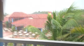 Amazing tropical rainstorm in Cuba