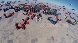217 skydivers set new world record