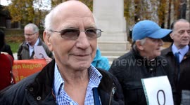 pensioner demo on budget day