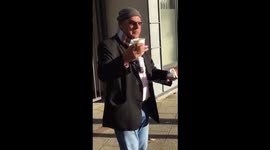 Old man makes a hilarious skateboard video