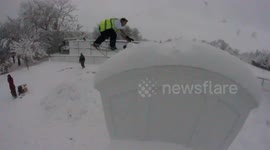 Ski trick still under construction