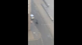 Police robot checks suspicious car in City of London