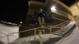 Skier forgets his helmet at home