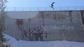 Urban skier gets wrecked by the Brighton Dam