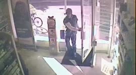 CCTV of boxer turned robber foiled as four female Boots workers batter him