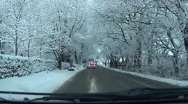 Arctic winds bring snow to England’s Peak District