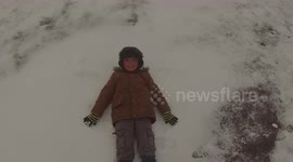 Snow Angel on top Brecon Beacons
