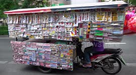 Motorcycle selling stickers in Bangkok