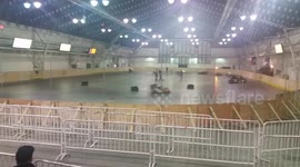 NYS fair 25th annual indoor go kart race crash