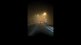 Big fog on the highway Sarajevo
