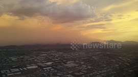 Phoenix Dust Storm From a Plane! July 19, 2016