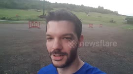 Forfeit - pie in the face for losing at clay pigeon (my first loss :-( )