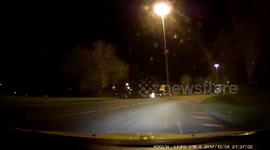 3 lads on a quad going through Red lights, Beeston, Leeds