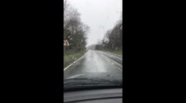 Driving with unexpected water spray scares me to death