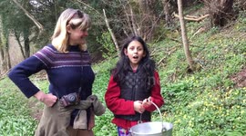 Junior chef goes foraging for wild garlic