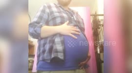 Transgender man gives birth to healthy baby - five years after having his first child while living as a WOMAN